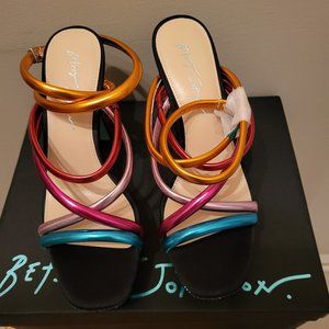BETSEY JOHNSON MAEVE PLATFORM SANDALS (RAINBOW)